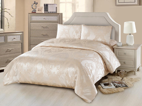 JA43 JACQUARD/300 THREAD COTTON BEDDING SET (CHANNEL INFUSION)