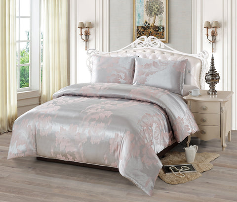 JA44 JACQUARD/300 THREAD COTTON BEDDING SET (CHANNEL INFUSION)