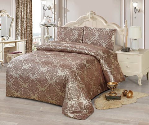 JA49 JACQUARD/300 THREAD COTTON BEDDING SET (CHANNEL INFUSION)