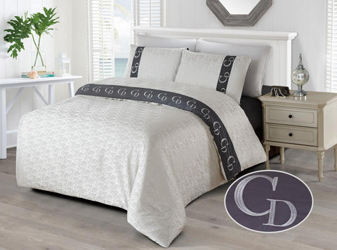 JE04B JACQUARD/300 THREAD COTTON BEDDING SET (CHANNEL INFUSION)