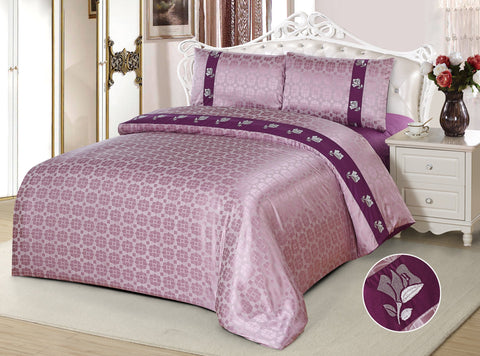 JE06 JACQUARD/300 THREAD COTTON BEDDING SET (CHANNEL INFUSION)
