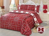 JE09 JACQUARD/300 THREAD COTTON BEDDING SET (CHANNEL INFUSION)