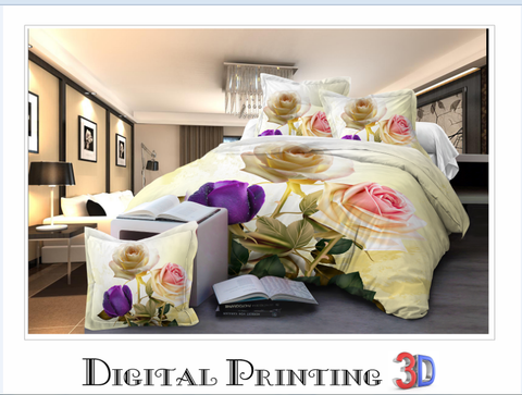 MP69 MICROFIBER/  300 THREAD  COTTON BEDDING SET